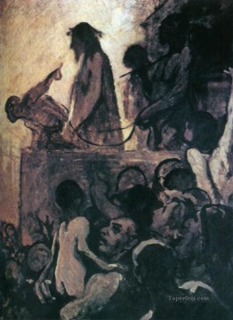 Honoré Daumier Ecce Homo Pinturas al óleo
